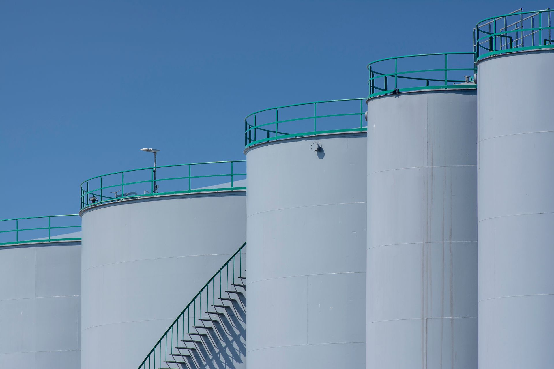 Oil storage tank farm